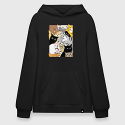 Худи SuperOversize хлопок Котики шпионы