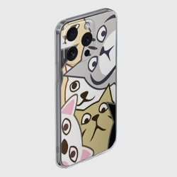 Чехол для iPhone 15 Pro Max силиконовый с защитой камеры Котики шпионы - фото 2