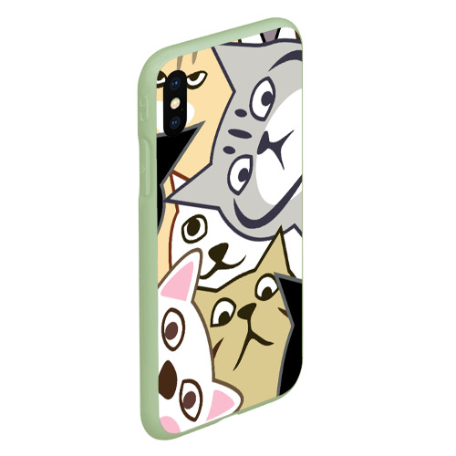 Чехол для iPhone XS Max матовый с принтом Котики шпионы, вид сбоку #3