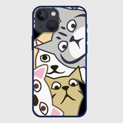 Чехол для iPhone 13 mini Котики шпионы