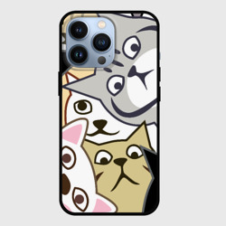 Чехол для iPhone 13 Pro Котики шпионы