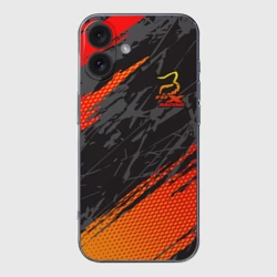 Чехол для iPhone 16 силиконовый с защитой камеры Форма для мотокросса FOX