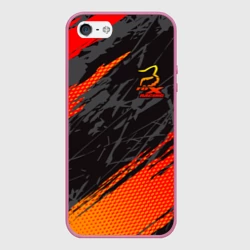 Чехол для iPhone 5/5S матовый Форма для мотокросса FOX