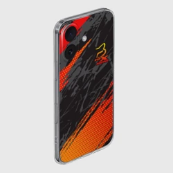 Чехол для iPhone 16 силиконовый с защитой камеры Форма для мотокросса FOX - фото 2