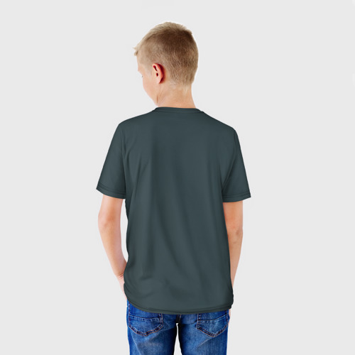 Детская футболка 3D с принтом Джентльмены, вид сзади #2