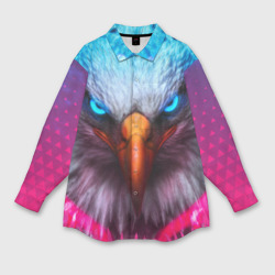 Женская рубашка oversize 3D Взгляд орла Eagle gaze