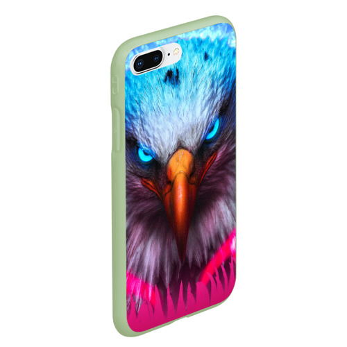 Чехол для iPhone 7Plus/8 Plus матовый с принтом Взгляд орла (Eagle gaze), вид сбоку #3