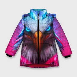 Зимняя куртка для девочек 3D Взгляд орла Eagle gaze