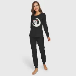 Женская пижама с лонгсливом хлопок Artemis moon - фото 2