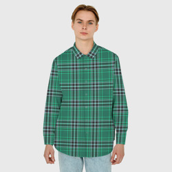 Мужская рубашка oversize 3D The Gentlemen Green - фото 2