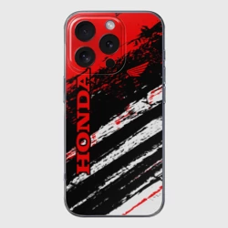 Чехол для iPhone 16 Pro Max силиконовый с защитой камеры Honda