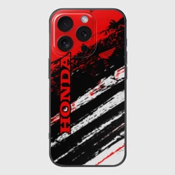 Чехол для iPhone 16 Pro силиконовый с защитой камеры Honda