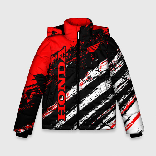 Зимняя куртка для мальчиков 3D Honda, цвет светло-серый