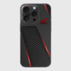 Чехол для iPhone 15 Pro Max силиконовый с защитой камеры Honda