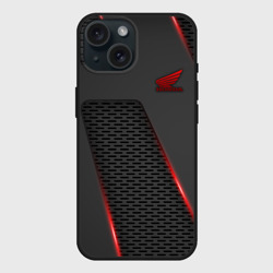 Чехол силиконовый для Apple iPhone 15 матовый Honda