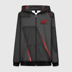 Женская толстовка 3D на молнии Honda