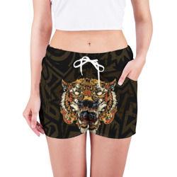 Женские шорты 3D Тигровый стимпанк (Tiger) - фото 2