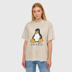 Женская футболка oversize 3D Linux - фото 2