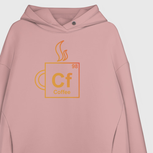 Женское худи Oversize хлопок Cf coffee, цвет пыльно-розовый - фото 3