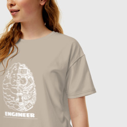 Женская футболка хлопок Oversize Engineer - фото 2