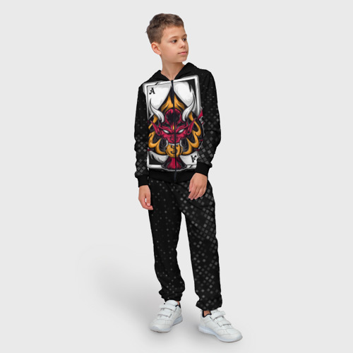 Детский костюм 3D Карточный дьявол Пиковый туз, цвет черный - фото 3