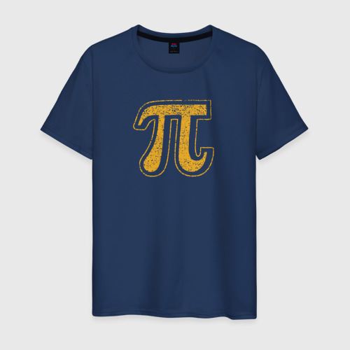 Мужская футболка хлопок Pi, цвет темно-синий