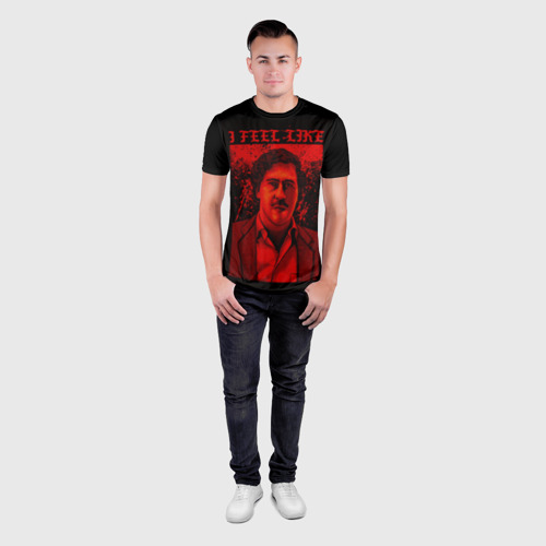 Мужская футболка 3D Slim Пабло I feel Like Escobar, цвет 3D печать - фото 4