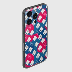 Чехол для iPhone 16 Pro силиконовый с защитой камеры Зубы - фото 2