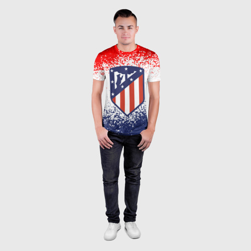 Мужская футболка 3D Slim ATLETICO MADRID., цвет 3D печать - фото 4