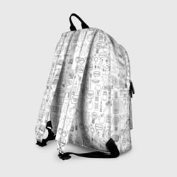 Рюкзак с принтом Дантист для любого человека, вид сзади №1. Цвет основы: белый
