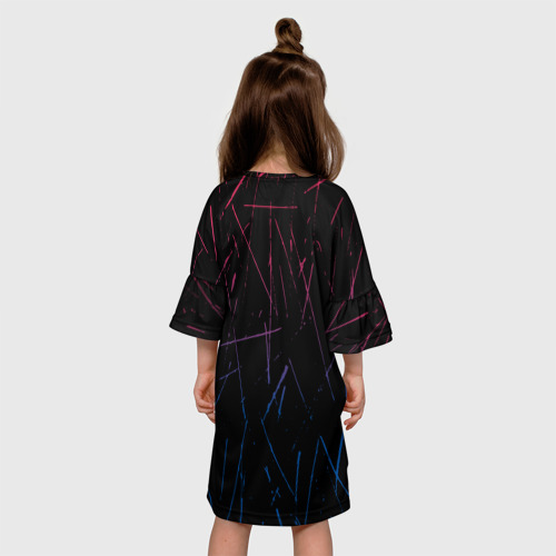 Детское платье 3D с принтом BARSELONA, вид сзади #2