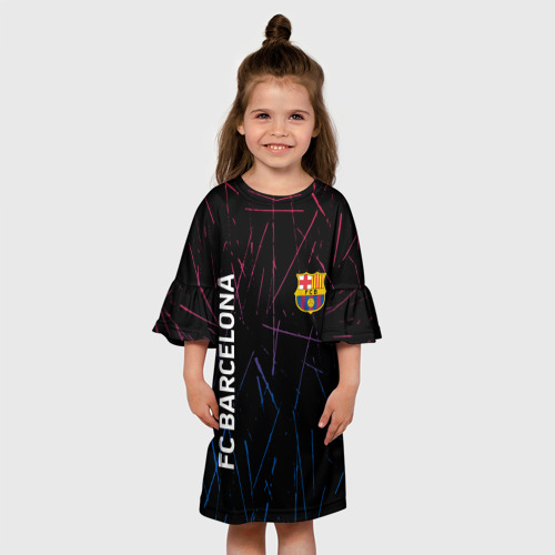 Детское платье 3D с принтом BARSELONA, вид сбоку #3
