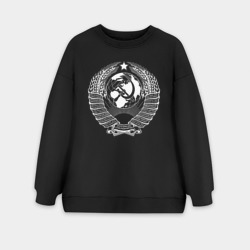 Женский свитшот oversize без начеса хлопок СССР двусторонняя
