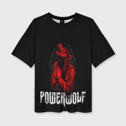 Женская футболка oversize 3D Powerwolf