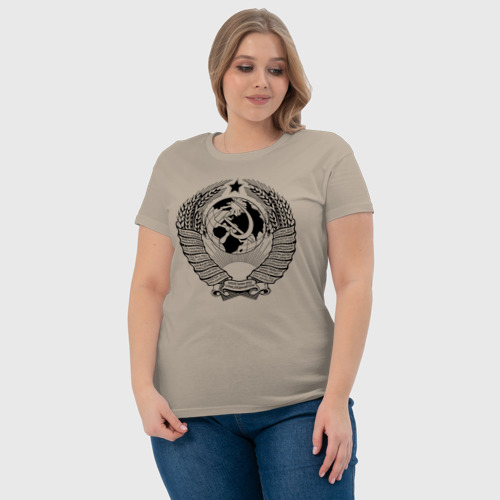 Женская футболка хлопок с принтом СССР двусторонняя, фото #4