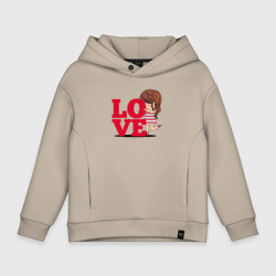 Детское худи Oversize хлопок Love - девчонка