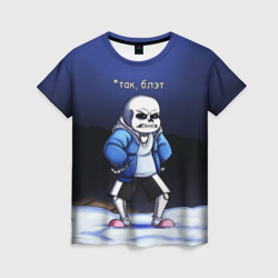 Женская футболка 3D Undertale "Так блэт"