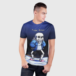 Мужская футболка 3D Slim Undertale "Так блэт" - фото 2