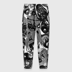 Мужские брюки 3D Ахегао паттерн черный