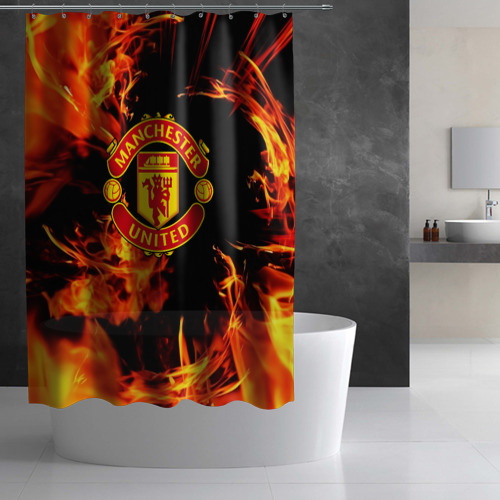 Штора 3D для ванной Манчестер Юнайтед FCMU - фото 3