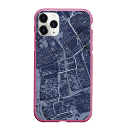 Чехол для iPhone 11 Pro Max матовый Генплан города