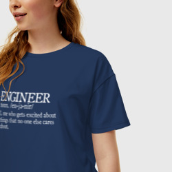 Женская футболка хлопок Oversize Engineer - фото 2