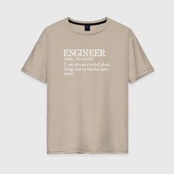Женская футболка хлопок Oversize Engineer