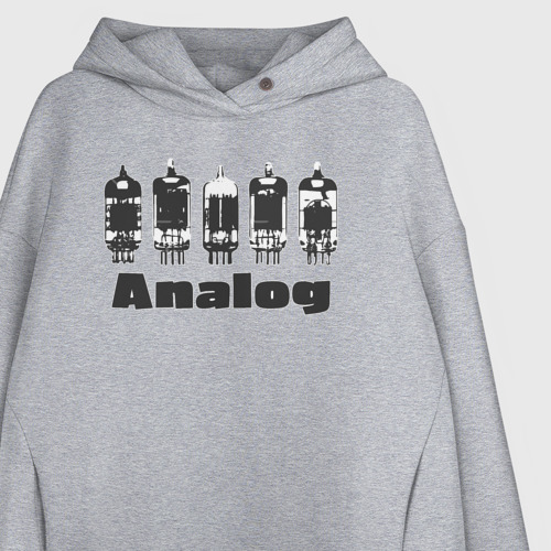 Женское худи Oversize хлопок Analog, цвет меланж - фото 3