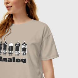 Женская футболка хлопок Oversize Analog - фото 2