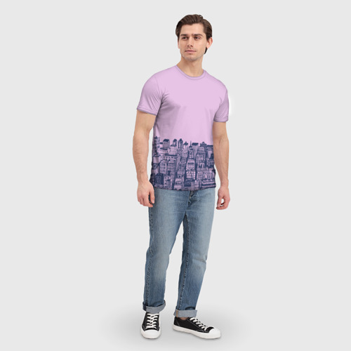 Мужская футболка 3D город, цвет 3D печать - фото 5