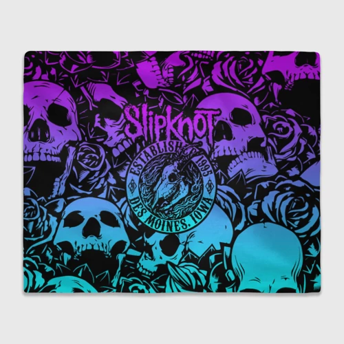 Плед 3D с принтом Slipknot, вид спереди #2
