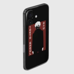 Чехол для iPhone 16 силиконовый с защитой камеры Канеки Кен поясная - фото 2