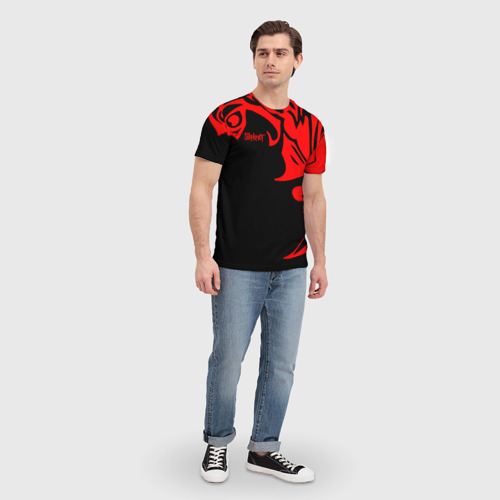 Мужская футболка 3D с принтом Slipknot, вид сбоку #3