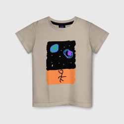 Детская футболка хлопок Космический пляж